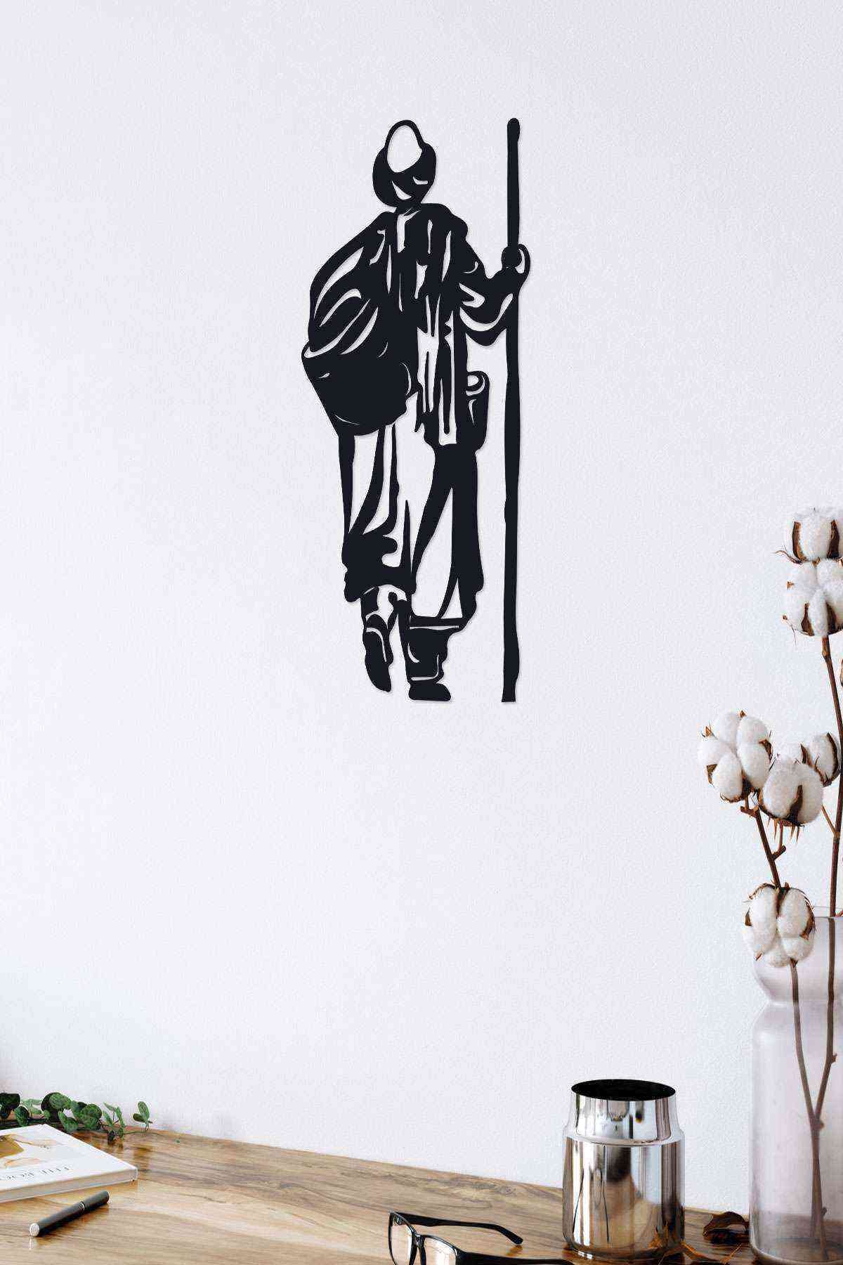 Yunus Emre Dekoratif Duvar Tablosu Siyah Ahşap Lazer Mdf