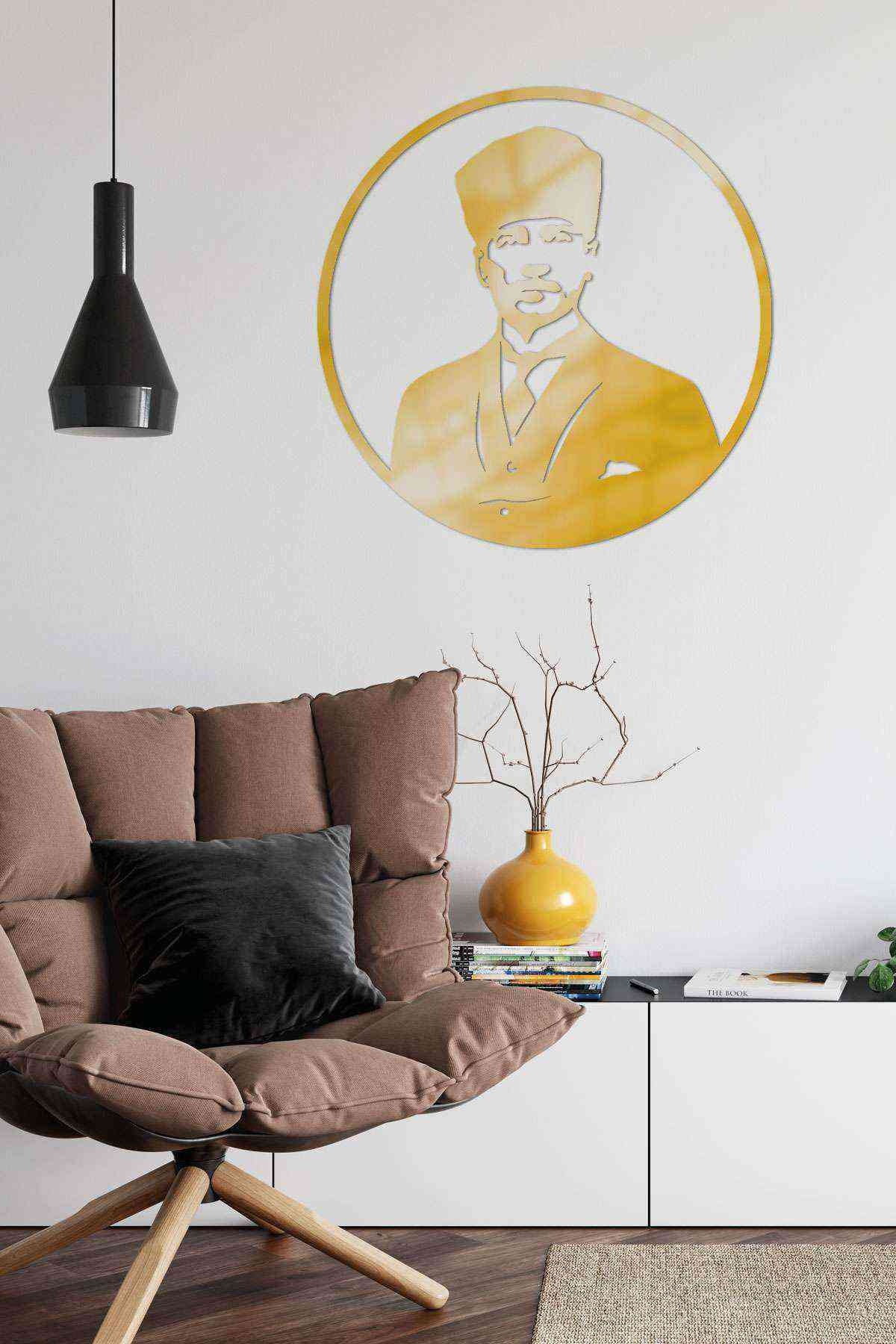 Atatürk Duvar Dekoru Ayna Görünümlü Tablo Dekoratif