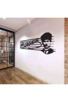 Mustafa Kemal Atatürk İmza ve Silüet 3D Mdf Tablo Evinize Ofisinize