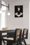 Batman Figürlü Duvar Dekoru Siyah Ahşap Lazer Mdf