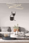 ÇiftBardak Şarap Figürlü 3D Mdf Tablo Evinize Ofisinize Yeni Tarz