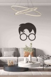 Harry Potter Figürü Siyah Ahşap Lazer Duvar Dekoru Tablo Mdf