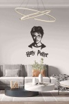 Harry Potter Figürlü Siyah Ahşap Lazer Duvar Dekoru Tablo