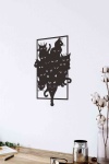 Kediler Duvar Dekoru Tablo Siyah Ahşap Mdf