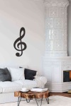 Müzik Melodi Sol Anaktarı 3D Mdf Tablo Evinize Ofisinize Yeni Tarz Wall Art