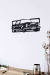 Mercedes Duvar Dekoru Tablo Siyah Ahşap Mdf