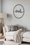 Smile Yuvarlak 3D Mdf Tablo Evinize Ofisinize Yeni Tarz Wall Art