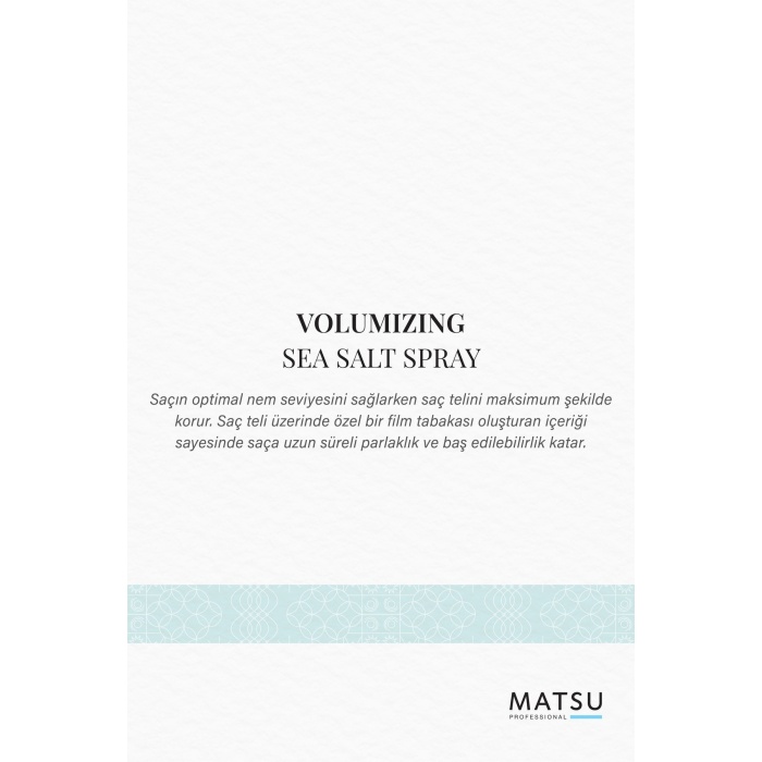 Volumizing Sea Salt Deniz Tuzu Etkili Hacim Spreyi 250 ml