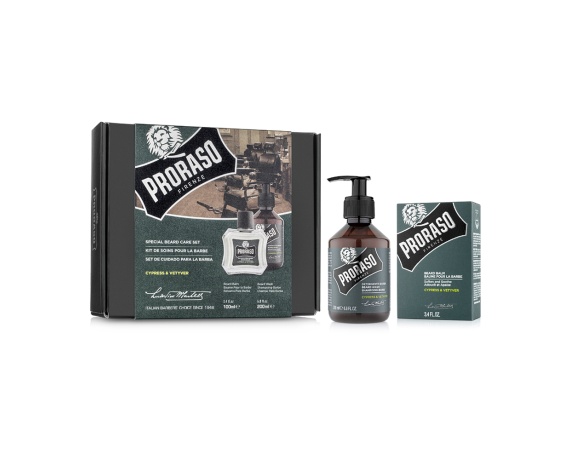 Proraso Cypress Vetyver 2li Set Sakal Balsamı 100ml Şampuanı 200ml