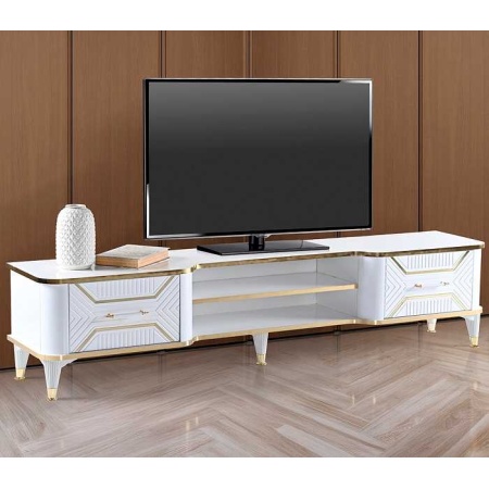 TV Sehpası SİDNEY Beyaz 200 Cm Genişlik