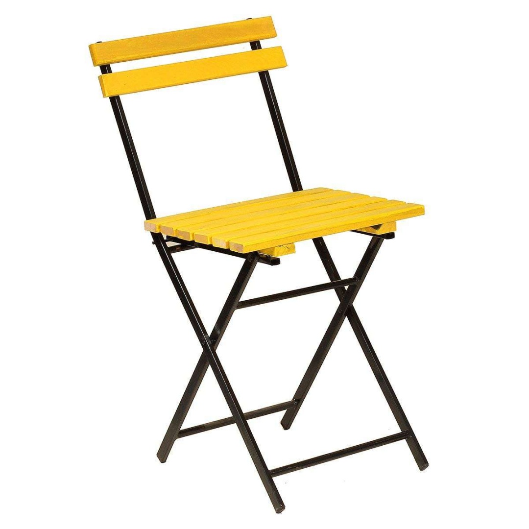 Ahşap Sarı Katlanır Sandalye
