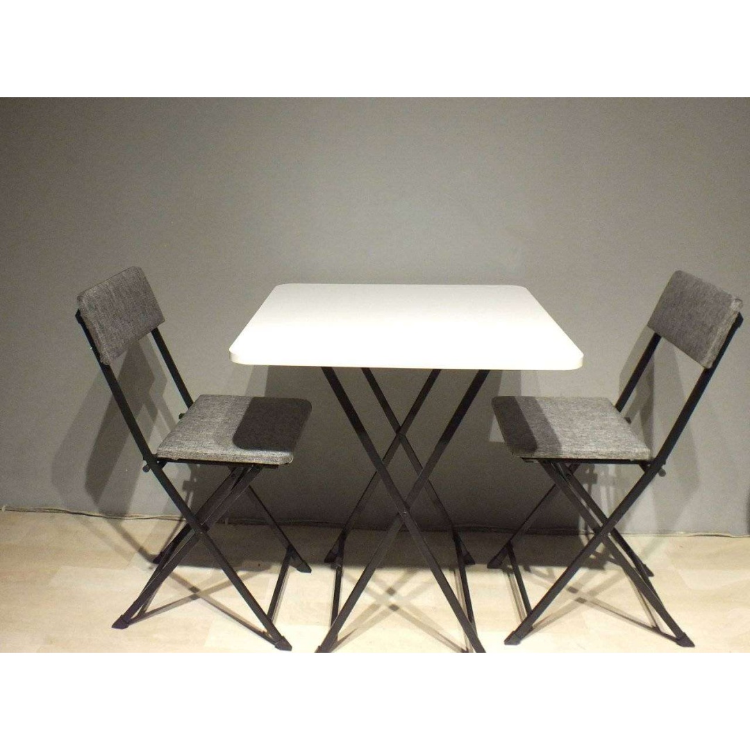 Mutfak-Balkon Masa Sandalye Bistro Takım -Beyaz