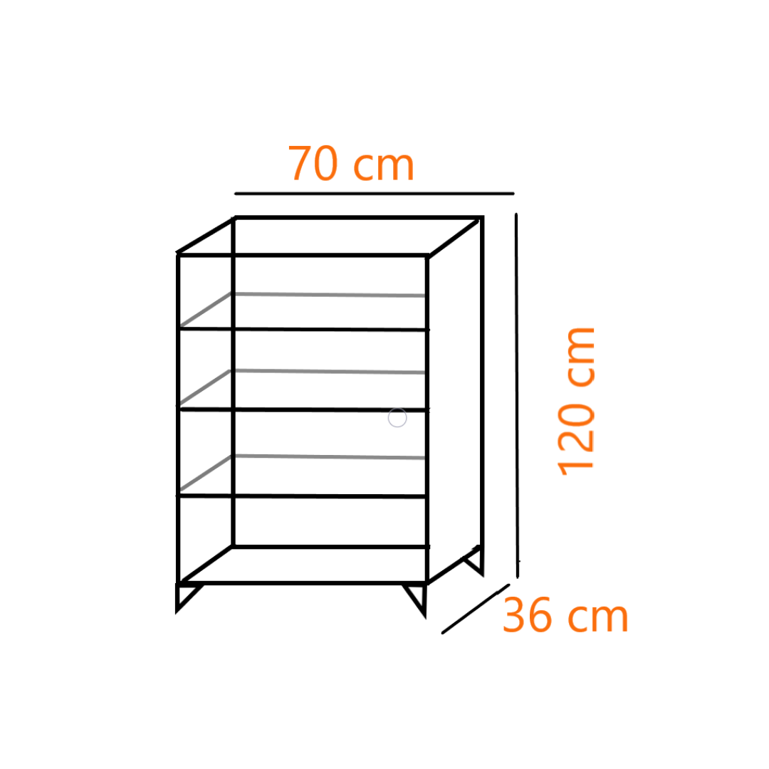 Kapaklı Ayakkabılık - 70 cm