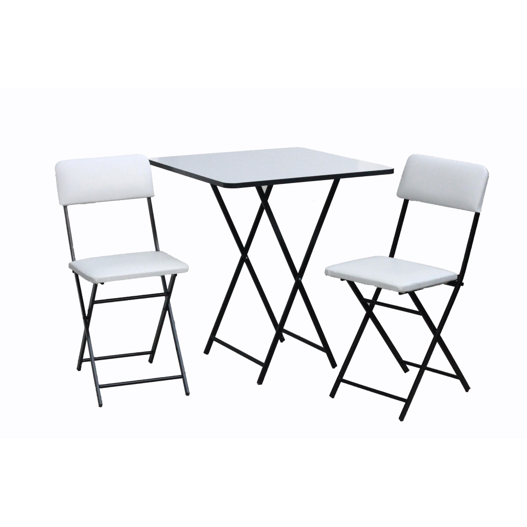 Kare Masa Katlanır Sandalye 3 Adet sandalyeli