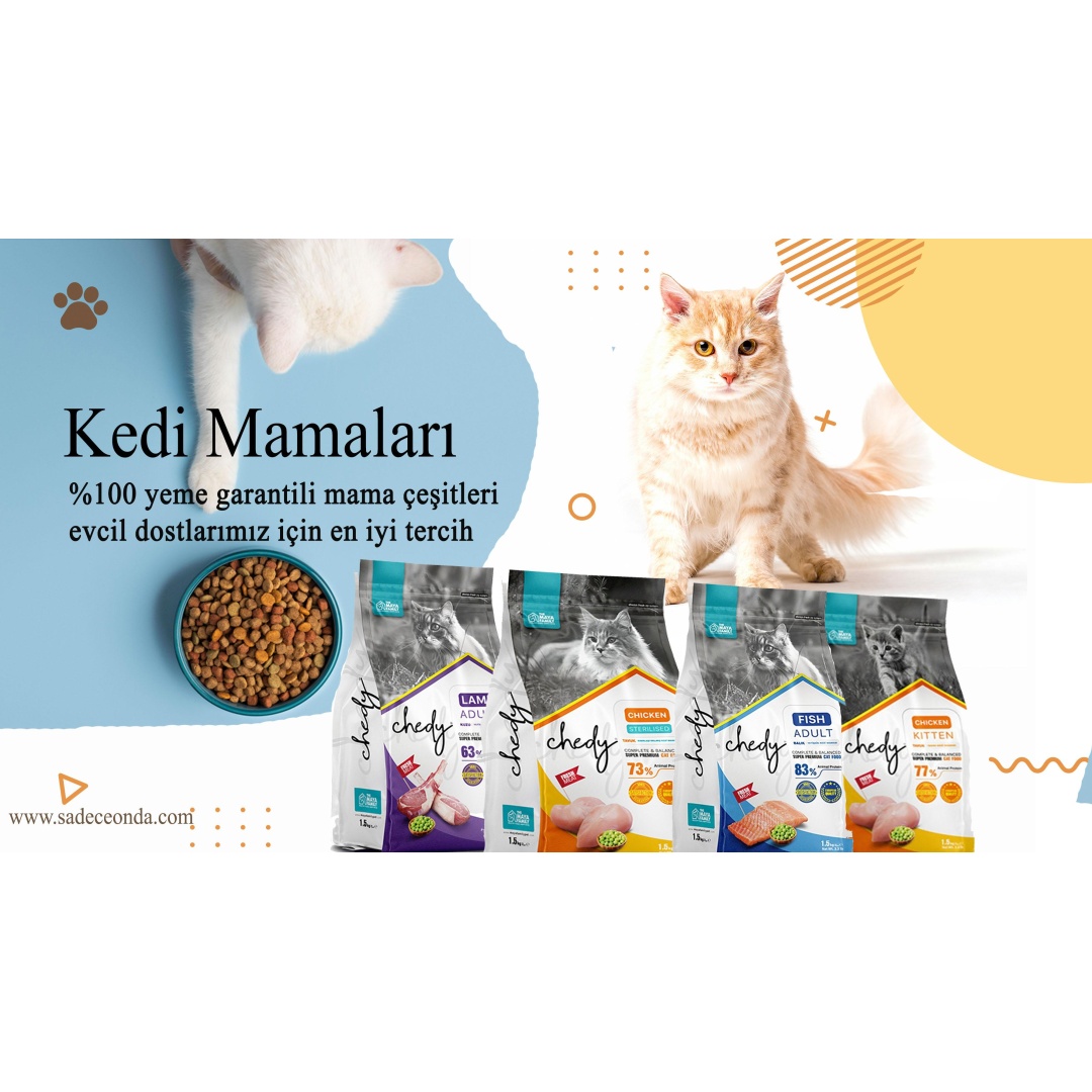 Yetişkin Kedi Maması Balıklı - Chedy ADULT FISH