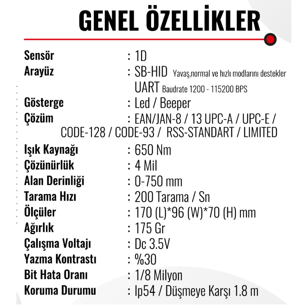Tıwox  VS-113 Lazer Stantda El Tipi Ayaklı Barkod Okuyucu
