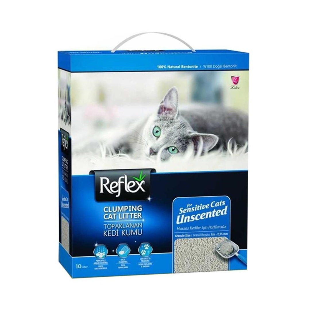 Reflex Hassas Kediler İçin Parfümsüz Topaklanan Kedi Kumu 10 lt