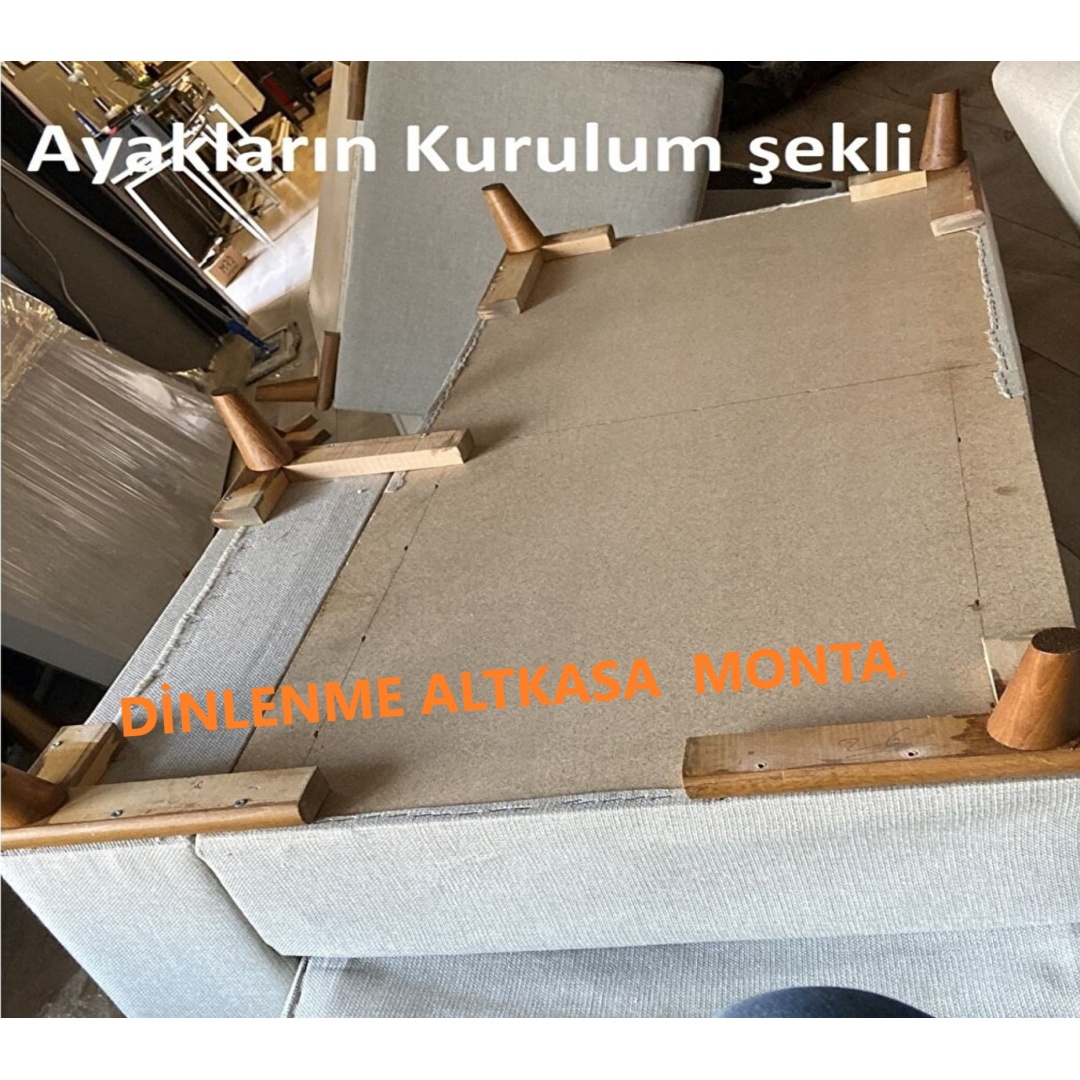 Yalın L Uzun Kollu Sandıklı Ağaç Ayaklı Köşe Takımı