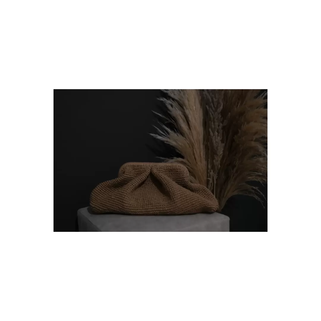 Kadın El Yapımı Clutch Hasır El Çantası
