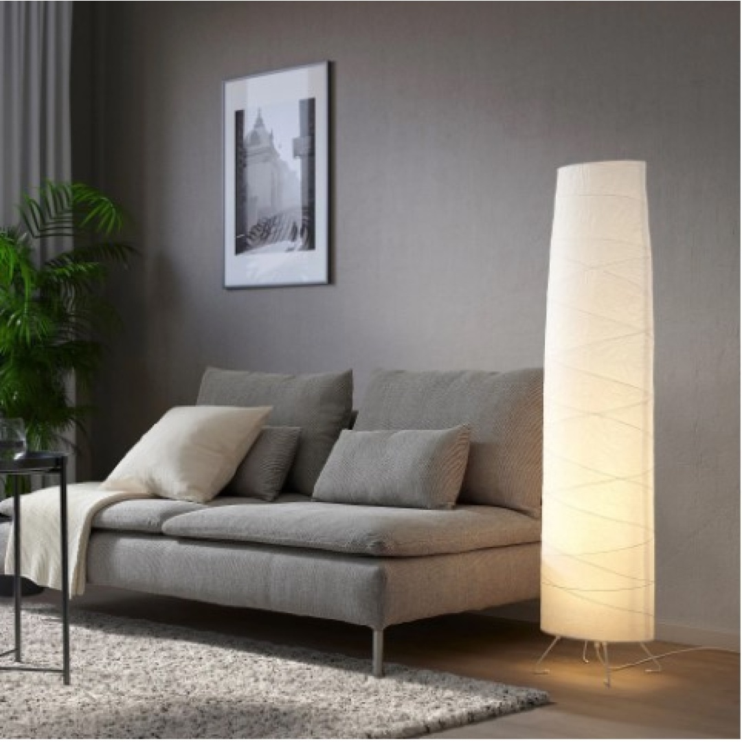 Vickleby Yer Lambası Beyaz - 136 cm -Aydınlatma