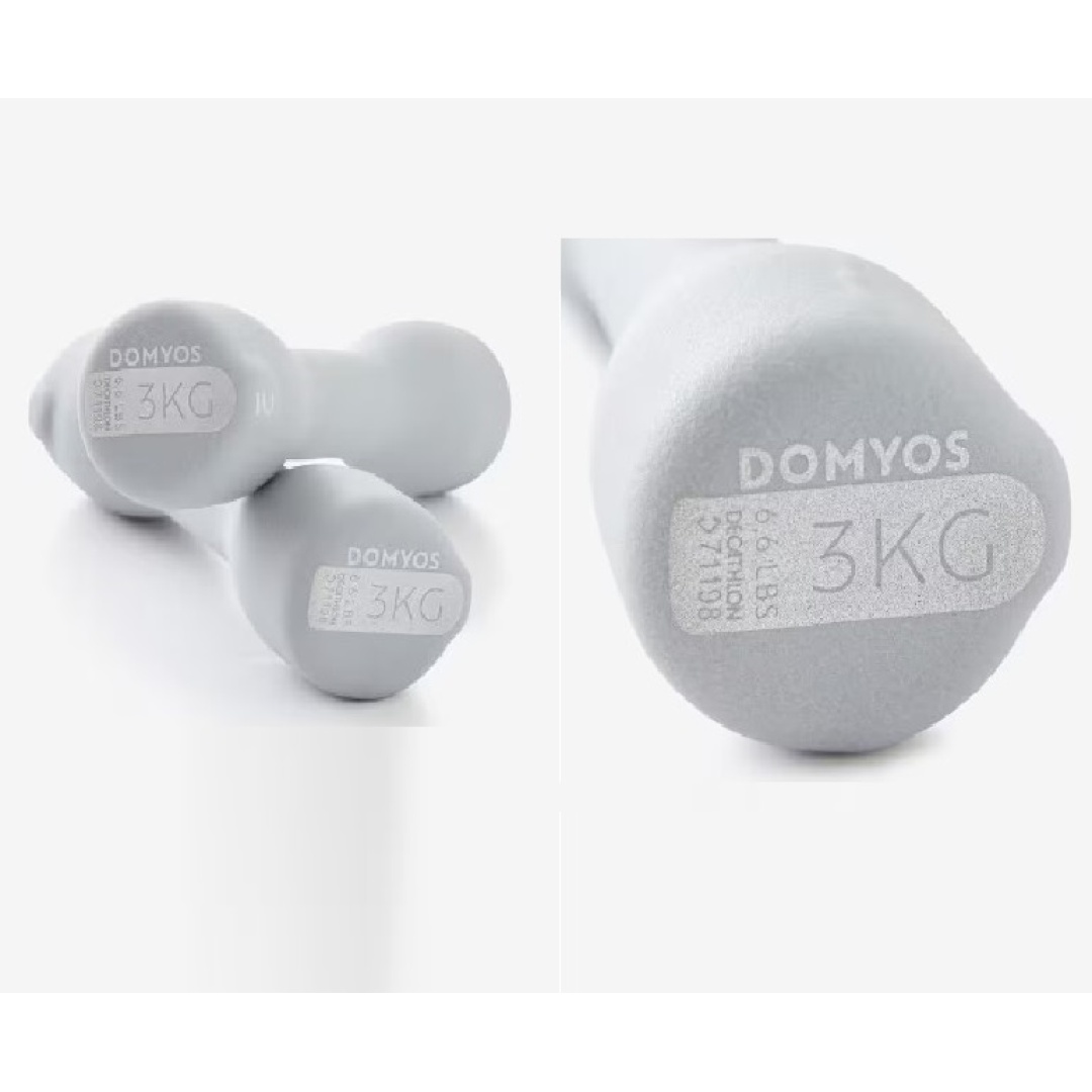 Fitness Dambıl 2 Adet 3 Kg Gri Easy | Sağlıklı Antrenmanlar İçin İdeal