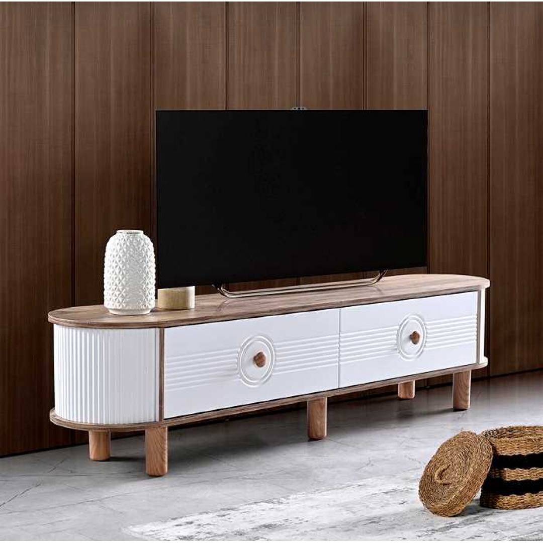 Bohem TV Sehpası Beyaz 180 Cm Genişlik