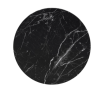Siyah Mermer Desenli Yuvarlak Üst Tabla ( Ayaksız ) 70x70
