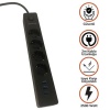 BUFFER® Termak Akım Korumalı 4 Priz 3 USB Girişli Uzatma Kablosu Güç&Şarj