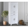Çift Çekmeceli Banyo Dolabı 170 Cm Beyaz