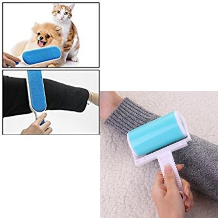 BUFFER® Yıkanabilir Tüy Toplama Rulosu Ve Kendinden Temizlemeli Kedi Köpek Toz Temizleyici Tarak Fırça Seti