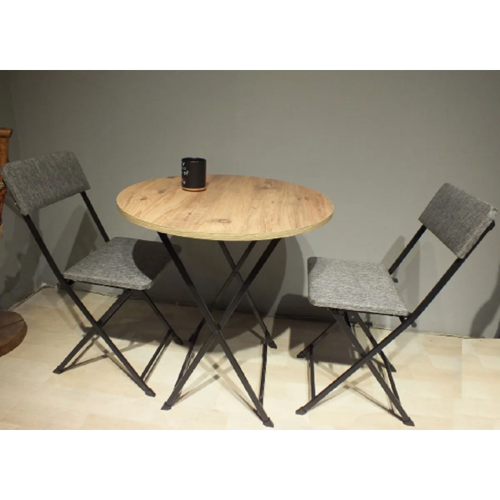 Masa Sandalye Katlanır Bistro Takımı 60cm Renk Seçenekli