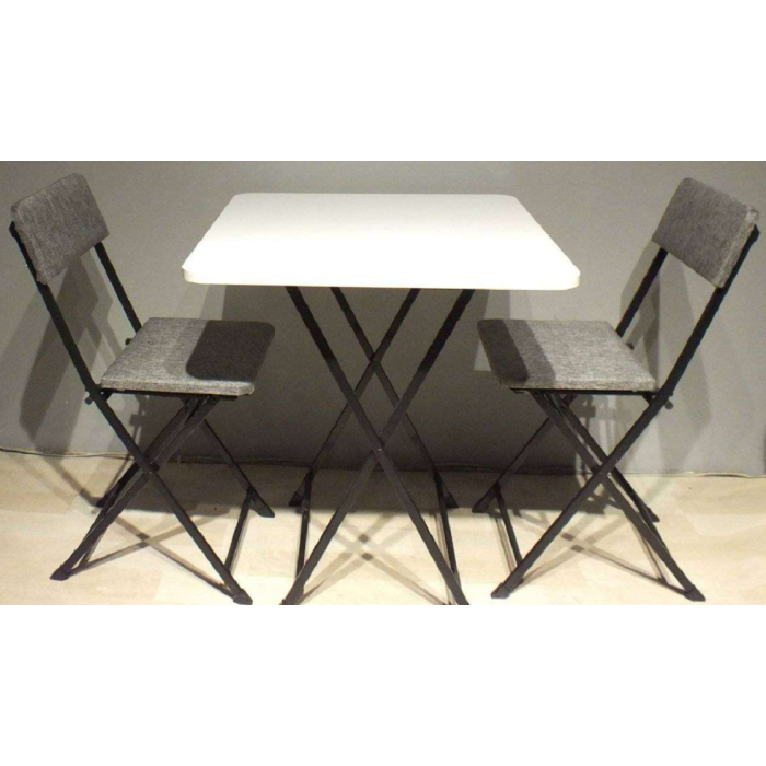 Masa Sandalye Katlanır Bistro Takımı Kare 60cm Renk Seçenekli