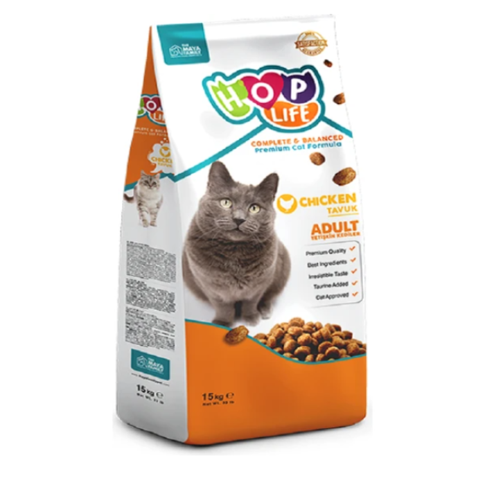 Hop Lıfe Tavuk Etli Yetişkin Kedi Maması 15 kg