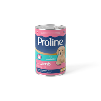 Proline Kuzu Etli  Sos İçinde Et Parçacıklı Konserve Yavru Köpek Maması 400 gr 12li