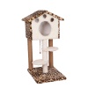 CAT HAUSE S SERİSİ S06L KEDİ TIRMALAMA PLATFORMU LEOPAR DESENLİ 40X55X98