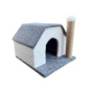 Tek Katlı Kedi Evi Tırmalamalı Renk Seçenekli 45×40 cm