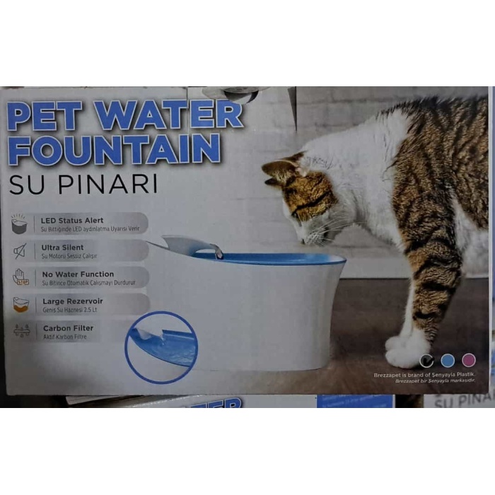 Kedi ve Köpek için Otomatik Su Pınarı 2.5lt