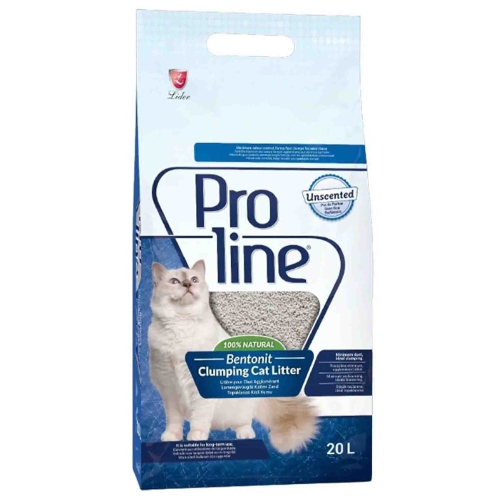 PROLİNE BENTONİT KEDİ KUMU 20 LT NATURAL