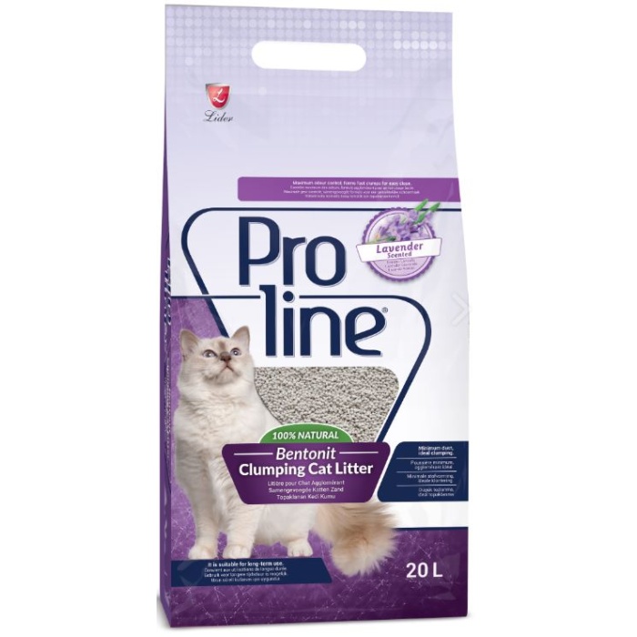 PROLİNE BENTONİT KEDİ KUMU 20 LT LAVANTA