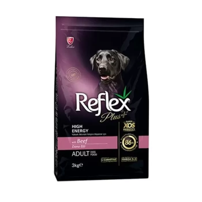 Reflex Plus Yüksek Aktiviteli Dana Etli 3 kg Yetişkin Köpek Maması