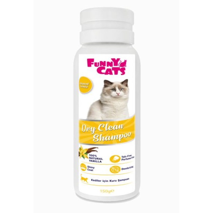 Funny Cats Dry Clean Shampoo (pudra şampuan) (150g x 12)