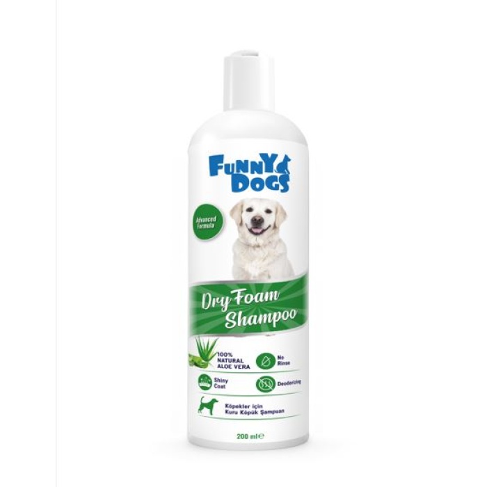 Funny Dogs Dry Foam Shampoo Aleo Vera (200 ml X 20)