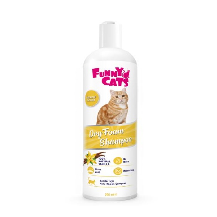 Funny Cats Dry Foam Shampoo Vanilla (200 ml X 20)