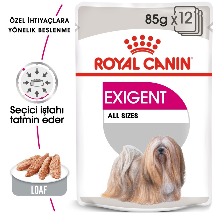 Royal Canin Pouch Exigent Köpek Yaş Maması 85 Gr KOLİ (12 ADET)