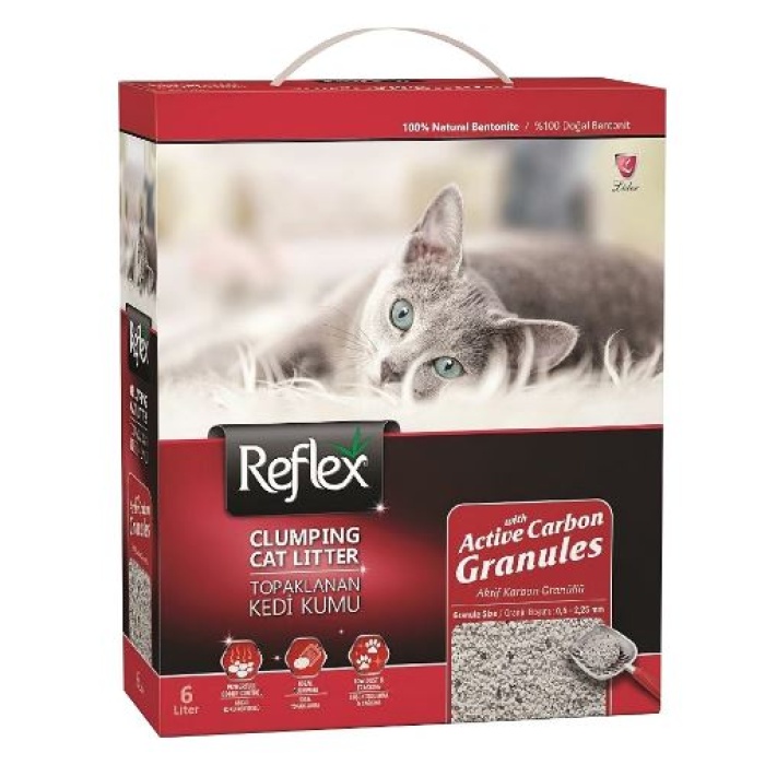 REFLEX KEDİ KUMU 6LT AKTİFKARBON GRANÜL