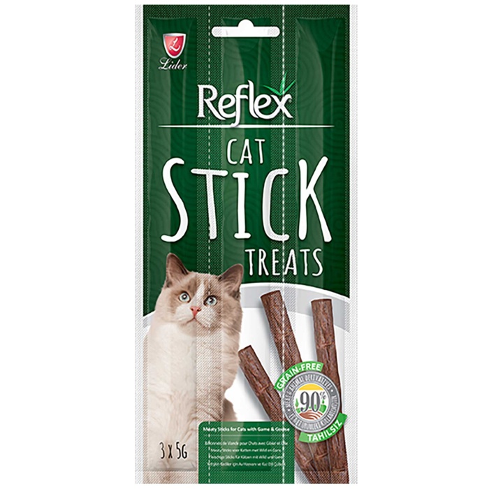 Reflex Stick Kaz ve Av Hayvanlı Kedi Ödül Çubuğu 3x5gr ( 35 ADET / KOLİ )