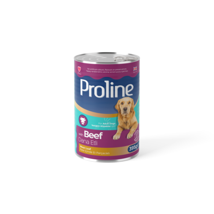 Proline Dana Etli Pate İçinde Et Parçacıklı Yetişkin Konserve Köpek Maması 395 gr 12li