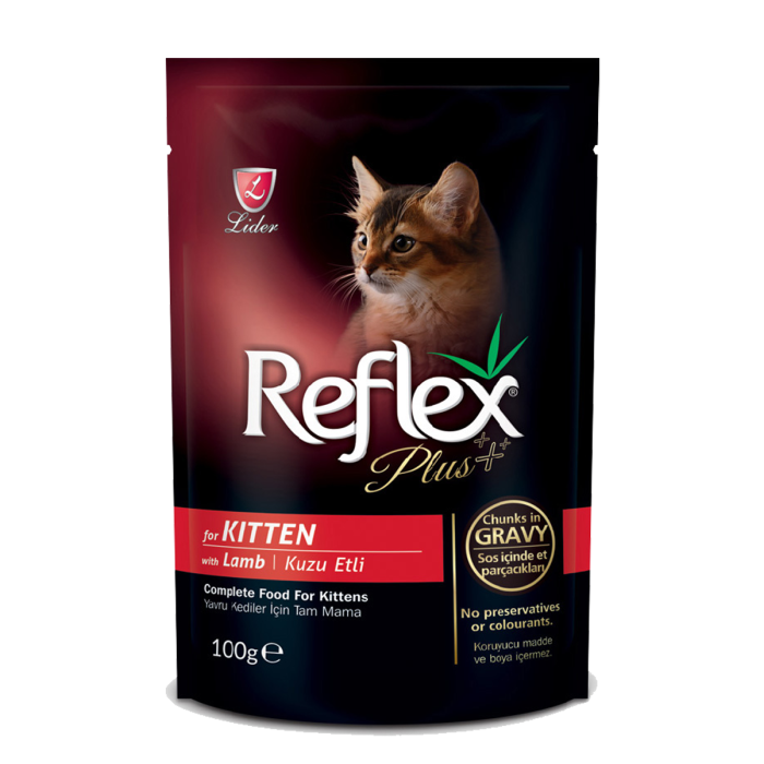 Reflex Plus pouch Kuzu Etli Yavru Kedi jelly 100 gr 20li