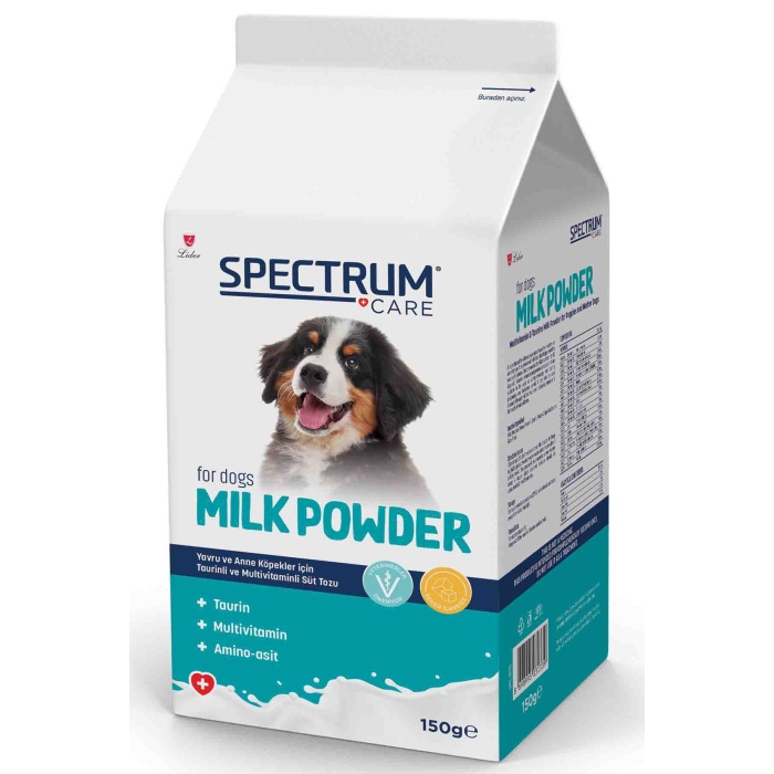 Spectrum Care Yavru Köpekler için Taurin ve Multivitaminli Süt Tozu 150gr