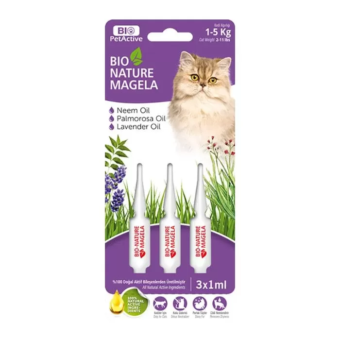 Bio PetActive Nature Kedi Ense Damlası (1 ML X 3) X 6 ADET